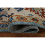 Blue Oushak Indian Area Rug Handmade Wool Carpet - 7'10"x 10'0"