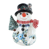 Blue Rose Polish Pottery A129 Andy Large Snowman Luminary