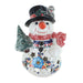Blue Rose Polish Pottery A129 Andy Large Snowman Luminary