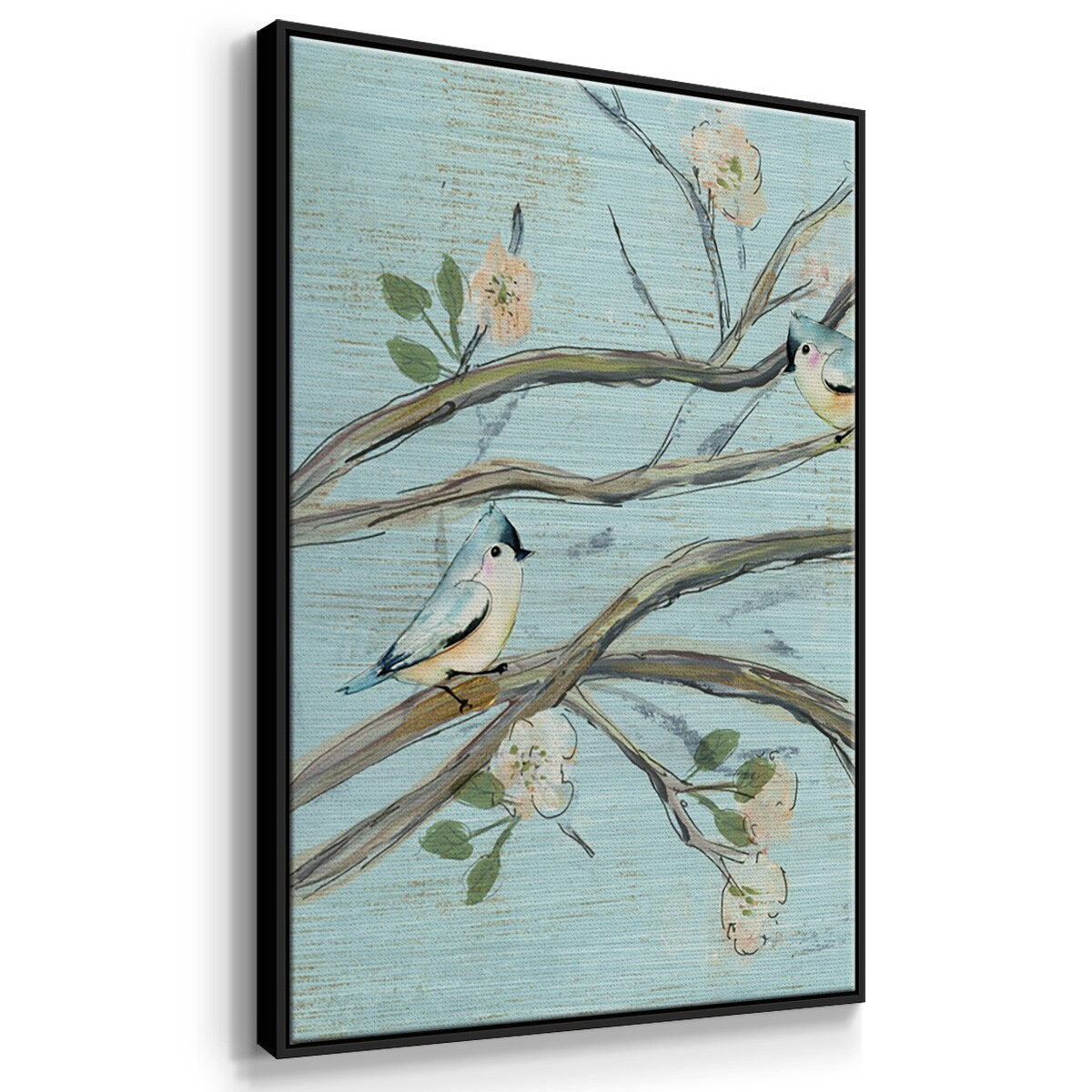 Blue Sky and Blossoms - Multi Piece Framed Canvas
