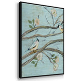 Blue Sky and Blossoms - Multi Piece Framed Canvas