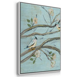 Blue Sky and Blossoms - Multi Piece Framed Canvas