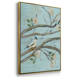 Blue Sky and Blossoms - Multi Piece Framed Canvas