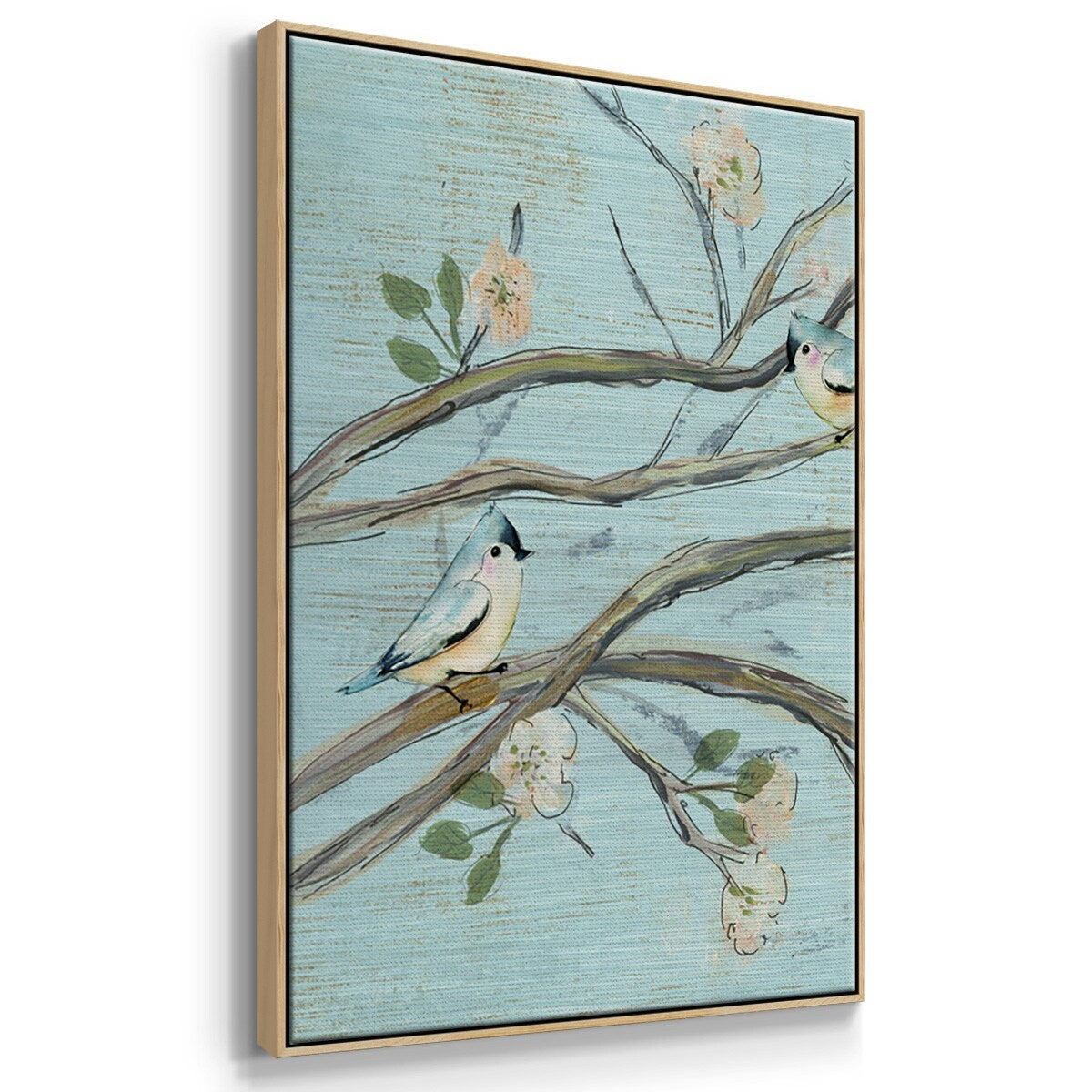 Blue Sky and Blossoms - Multi Piece Framed Canvas