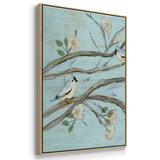 Blue Sky and Blossoms - Multi Piece Framed Canvas