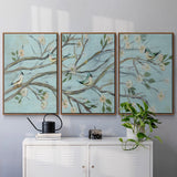 Blue Sky and Blossoms - Multi Piece Framed Canvas
