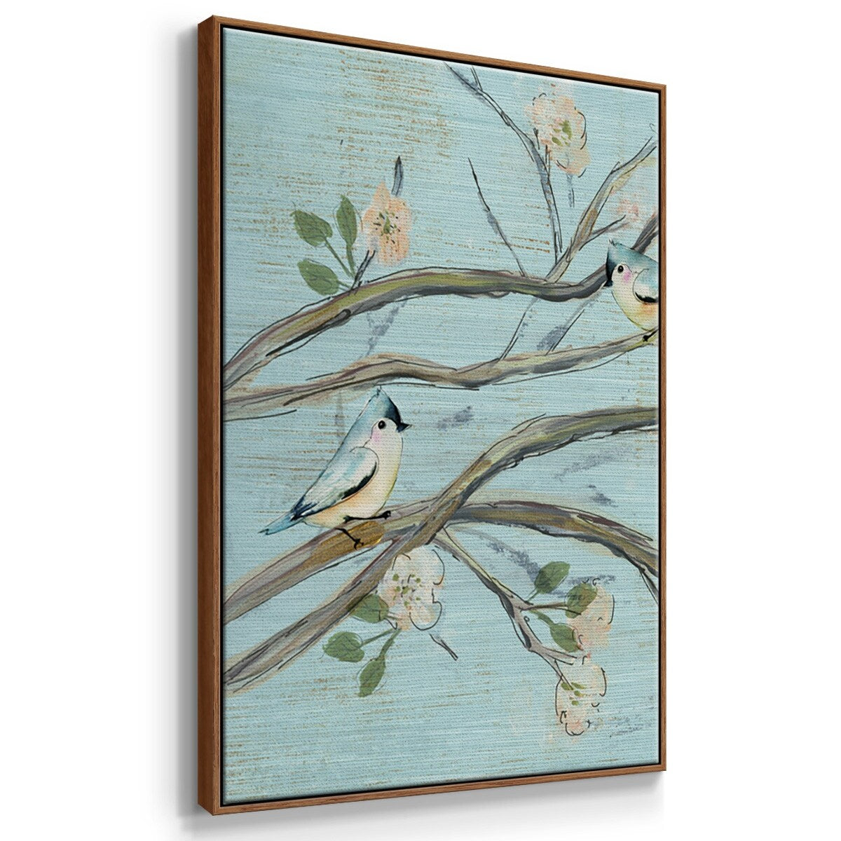 Blue Sky and Blossoms - Multi Piece Framed Canvas
