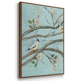 Blue Sky and Blossoms - Multi Piece Framed Canvas