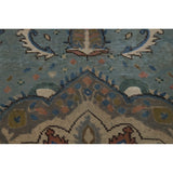 Blue Tabriz Vintage Persian Area Rug Handmade Traditional Wool Carpet - 6'4" x 9'5"