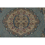 Blue Tabriz Vintage Persian Area Rug Handmade Traditional Wool Carpet - 6'4" x 9'5"