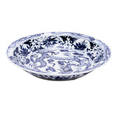 Blue & White Plate With Dragon Mortif
