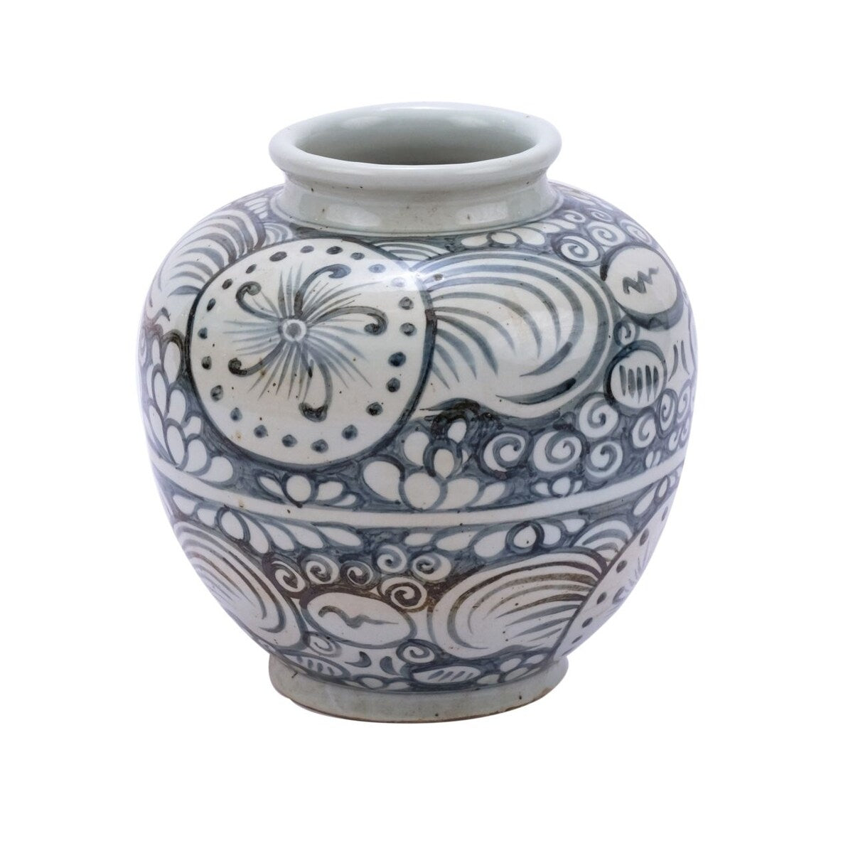 Blue & White Yuan Sunflower Open Top Jar