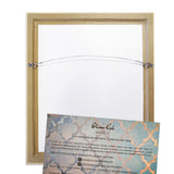 Blue and Gold Abstract Geode Glam Modern Framed Art Print for Entry Way