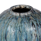 A&B Home Blue and White 16-inch Terracotta Vase
