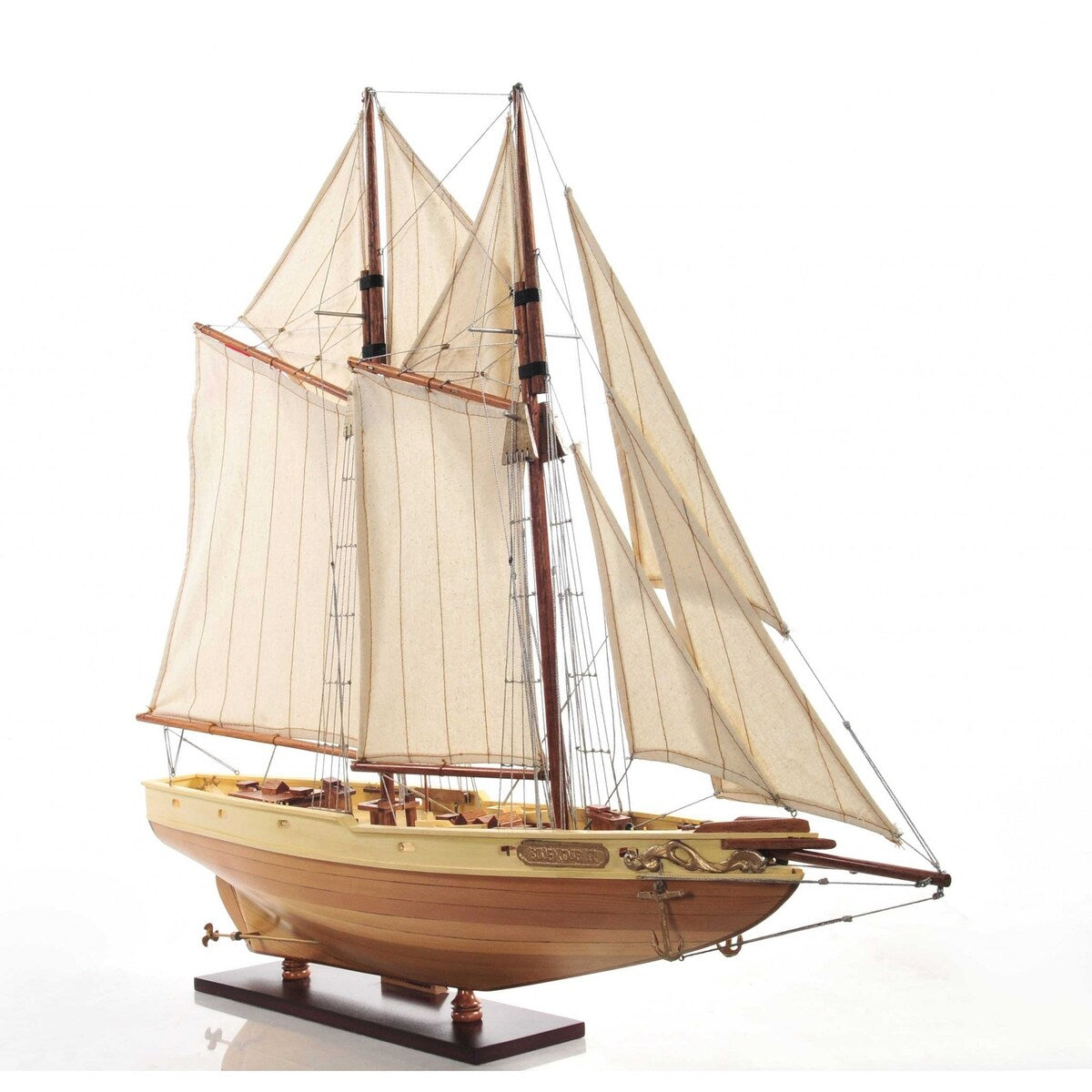 Bluenose Model in Light Brwon Finish - 5" W x 29.5" D x 24" H