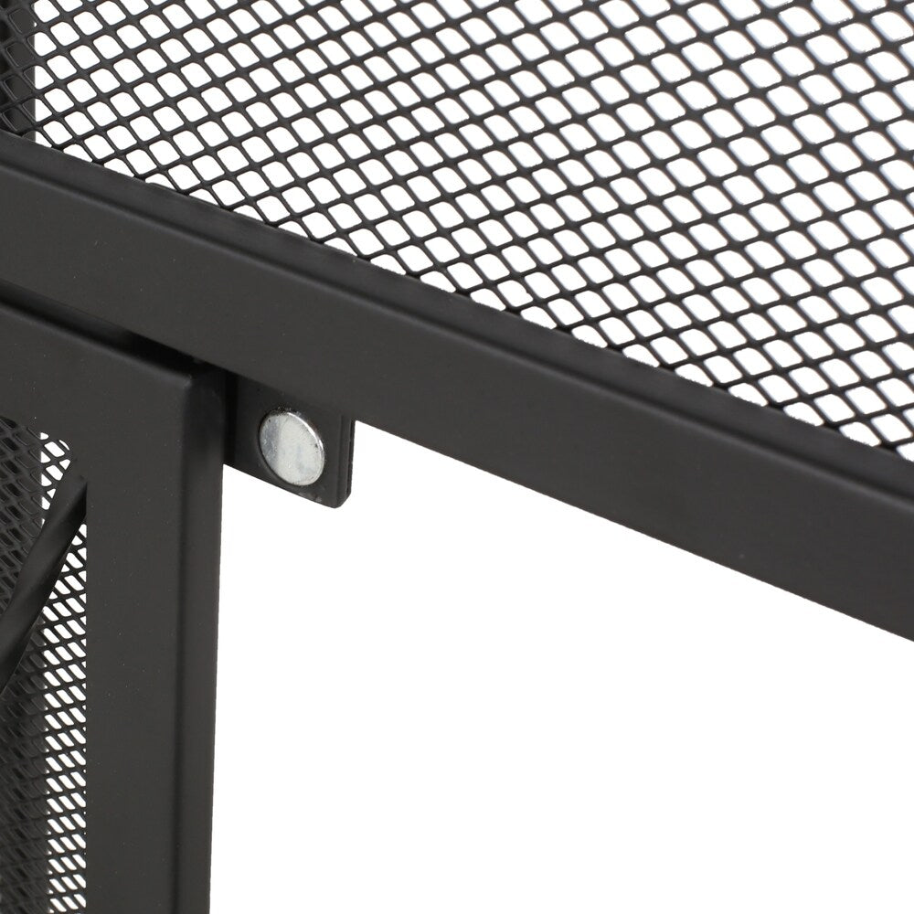 Blyfield Modern Iron Folding Fireplace Screen with Door by Christopher Knight Home
