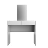 Boahaus Margaret Dressing Table with Mirror, White, 02 Drawers