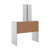 Boahaus Margaret Dressing Table with Mirror, White, 02 Drawers