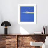 Boat Awaiting the Tide by John Miller Wood Framed Wall Art Print