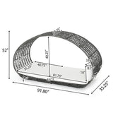 Boca Grande Outdoor Daybed by Christopher Knight Home - 91.25"L x 35.75"W x 53.25"H