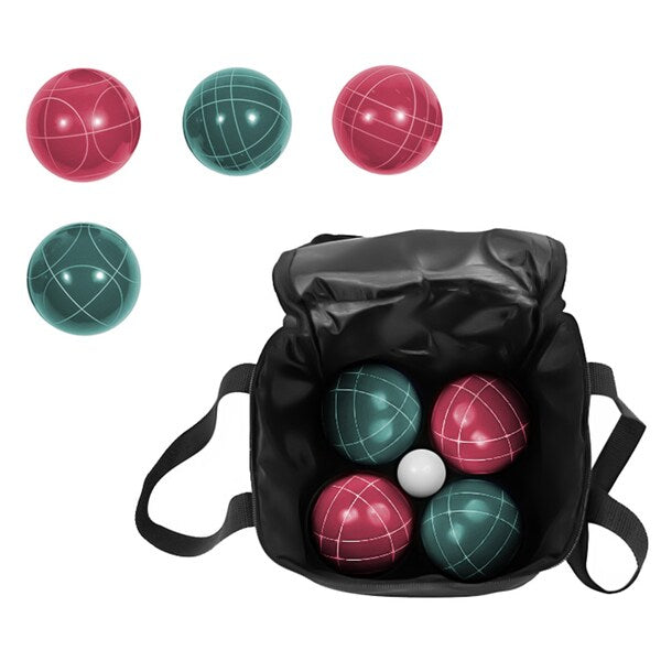 Bocce Ball Premium Set Resin Balls with Carry Case (Set of 9) - Multi