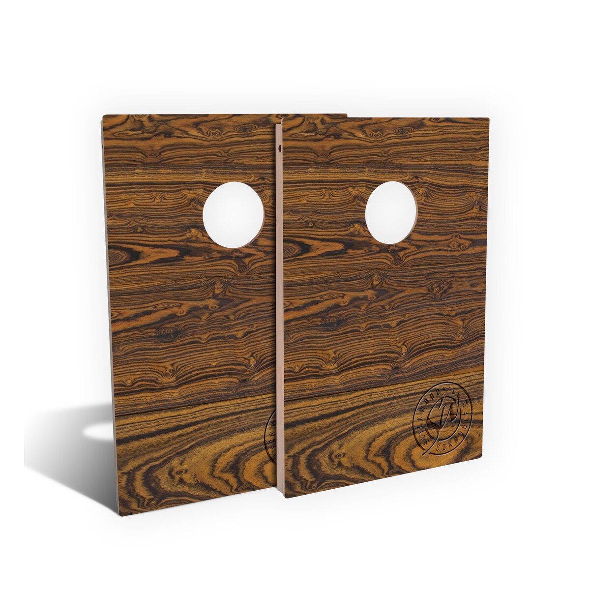 Bocote Wood Tailgate Cornhole Board Set (Includes 8 Bags) - N/A