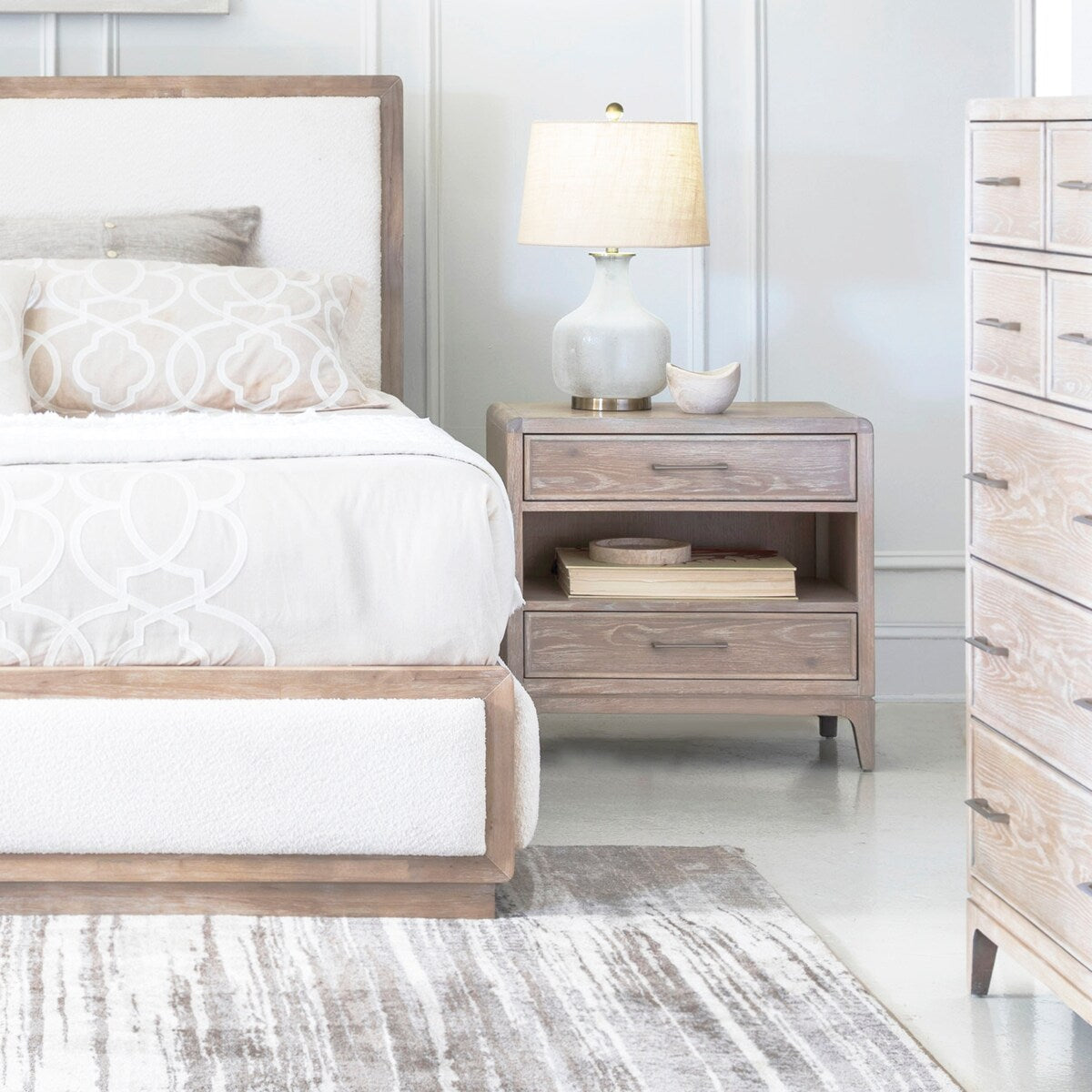 Bodhi 2-drawer Open Nightstand with USB
