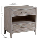 Bodhi 2-drawer Open Nightstand with USB