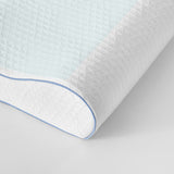 Bodipedic Comfort Gel Overlay Contour Memory Foam Bed Pillow - White