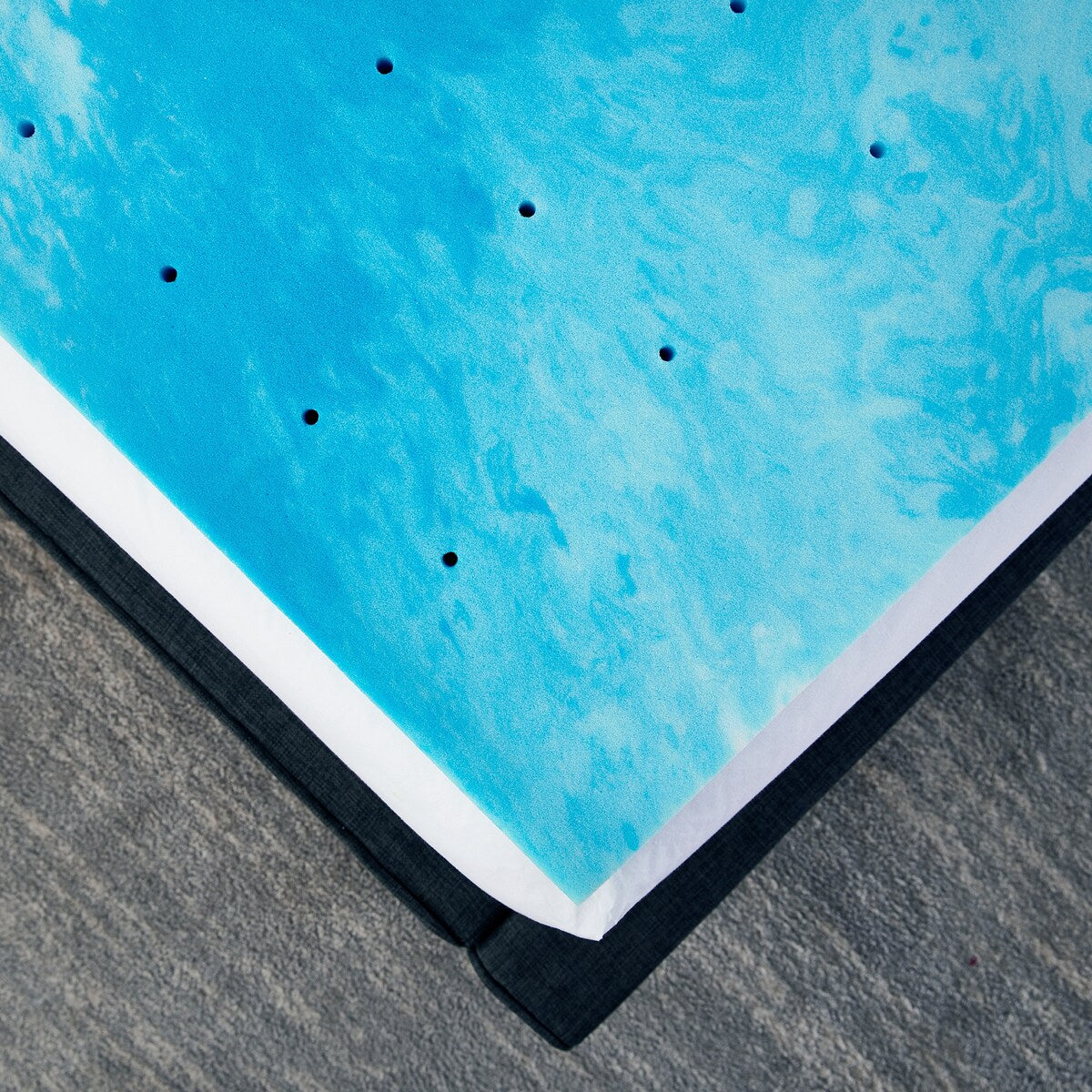 Bodipedic Cooling Gel Swirl Memory Foam Mattress Topper