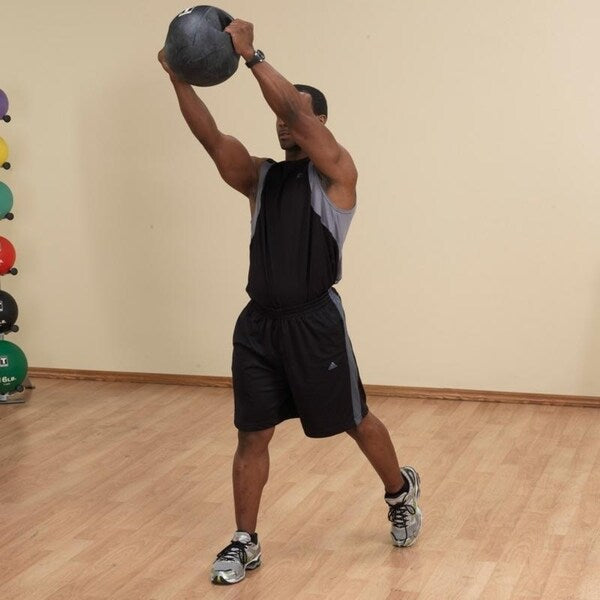 Body Solid Tools BSTDMB10 Dual Grip Medicine Ball - 10lbs - Black