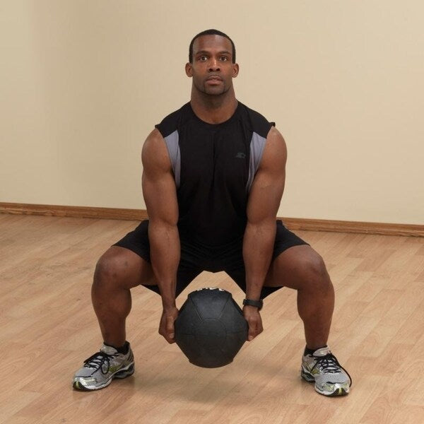 Body Solid Tools BSTDMB10 Dual Grip Medicine Ball - 10lbs - Black