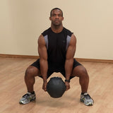 Body Solid Tools BSTDMB10 Dual Grip Medicine Ball - 10lbs - Black