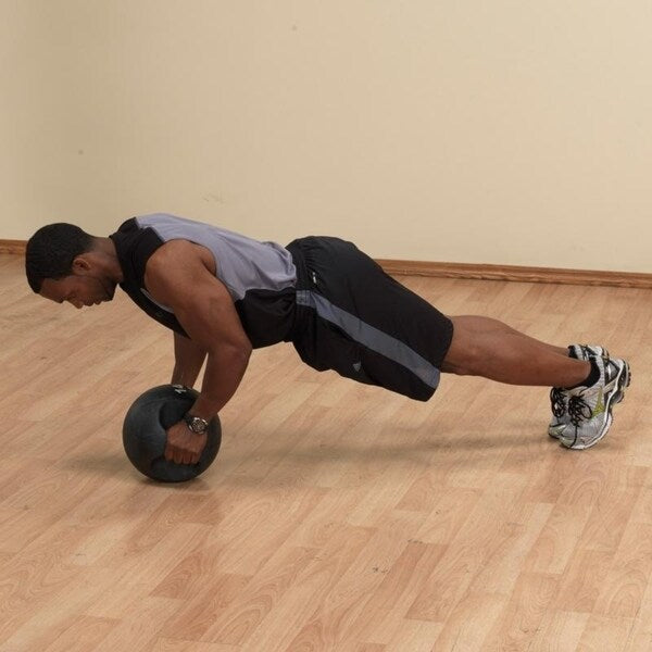 Body Solid Tools BSTDMB10 Dual Grip Medicine Ball - 10lbs - Black