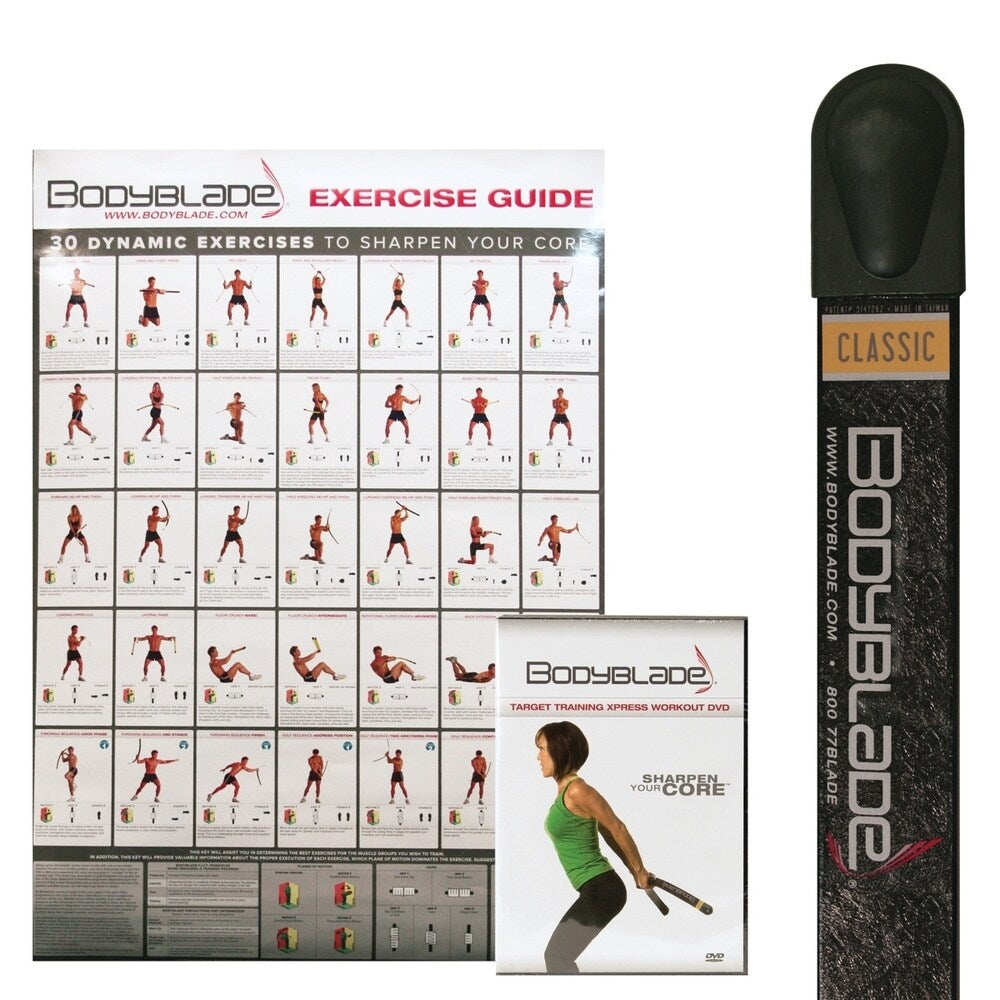 Bodyblade® Classic with Wall Chart and Instructional Video, Black