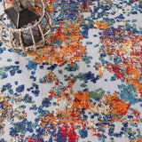 Superior Abstract Splatter Modern Indoor Outdoor Runner or Area Rug