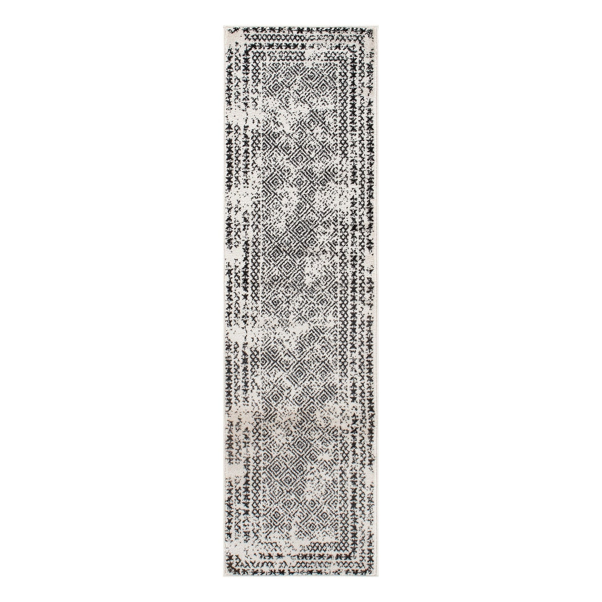 Bohemian Distressed Border Area Rug