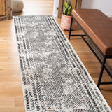 Bohemian Distressed Border Area Rug
