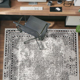 Bohemian Distressed Border Area Rug