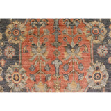 Bohemian Heriz Ziegler Ryan Grey Rust Hand-Knotted Rug - 4'0'' x 5'9''