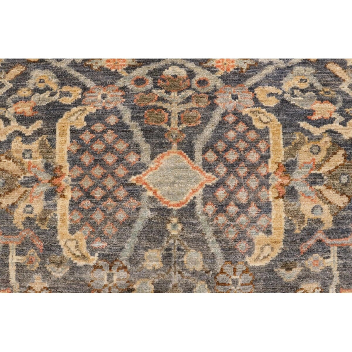 Bohemian Heriz Ziegler Ryan Grey Rust Hand-Knotted Rug - 4'0'' x 5'9''
