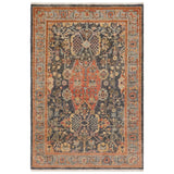 Bohemian Heriz Ziegler Ryan Grey Rust Hand-Knotted Rug - 4'0'' x 5'9''