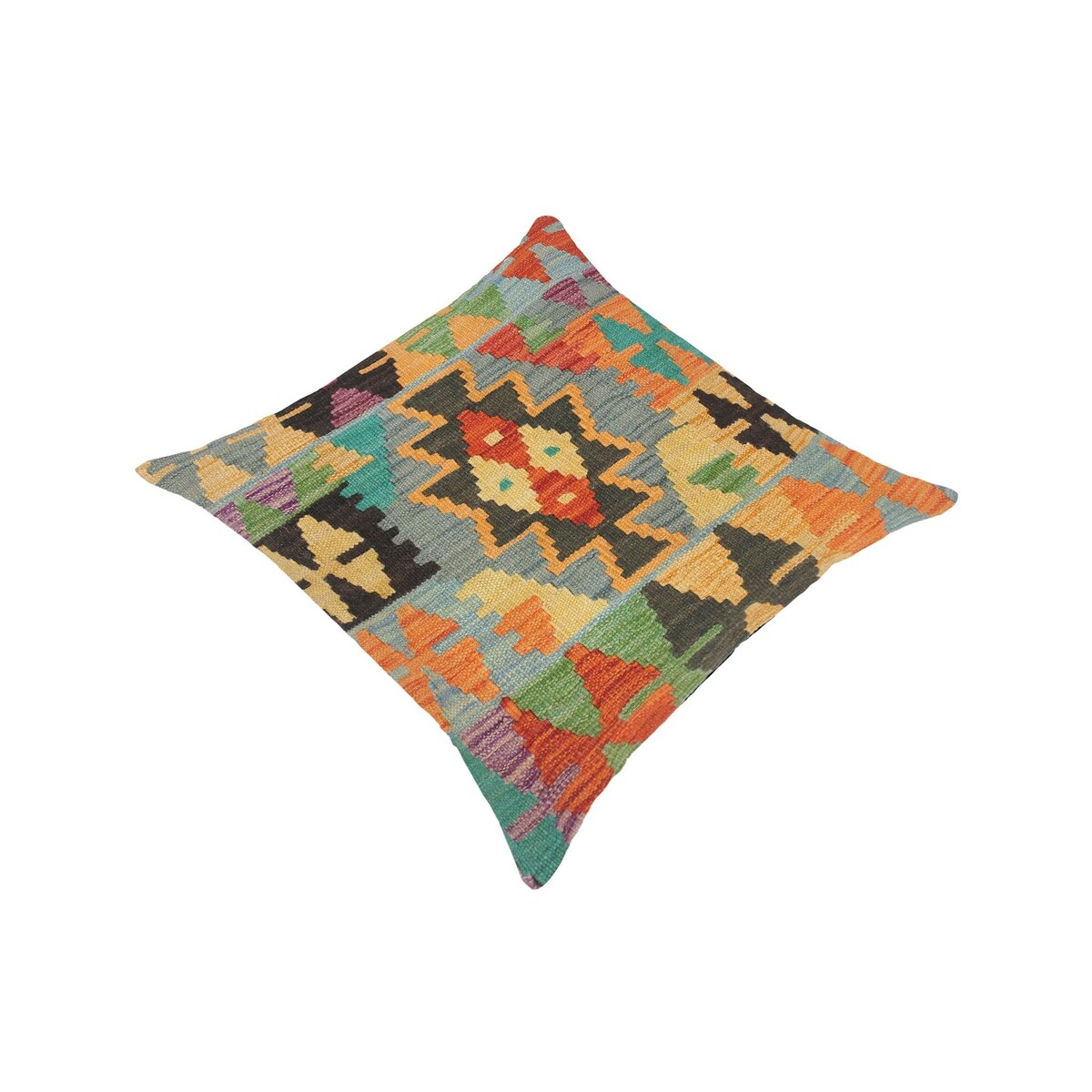 Bohemian Joanne Hand-Woven Turkish Kilim Throw Pillow