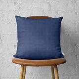 Bohemian Mixed Set of 2 Vegan Faux Leather Navy Blue Geometric Throw Pillow Cover
