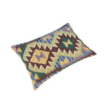 Boho Chic Micah Hand Woven Turkish Kilim Throw Pillow 21 in x 15 in