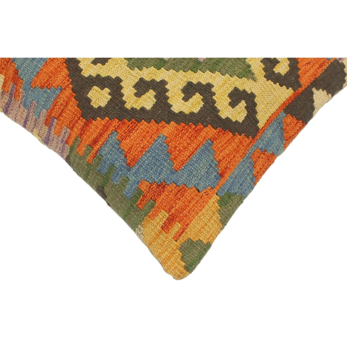 Boho Chic Turkish Castle Hand Woven Kilim Pillow