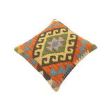 Boho Chic Turkish Castle Hand Woven Kilim Pillow