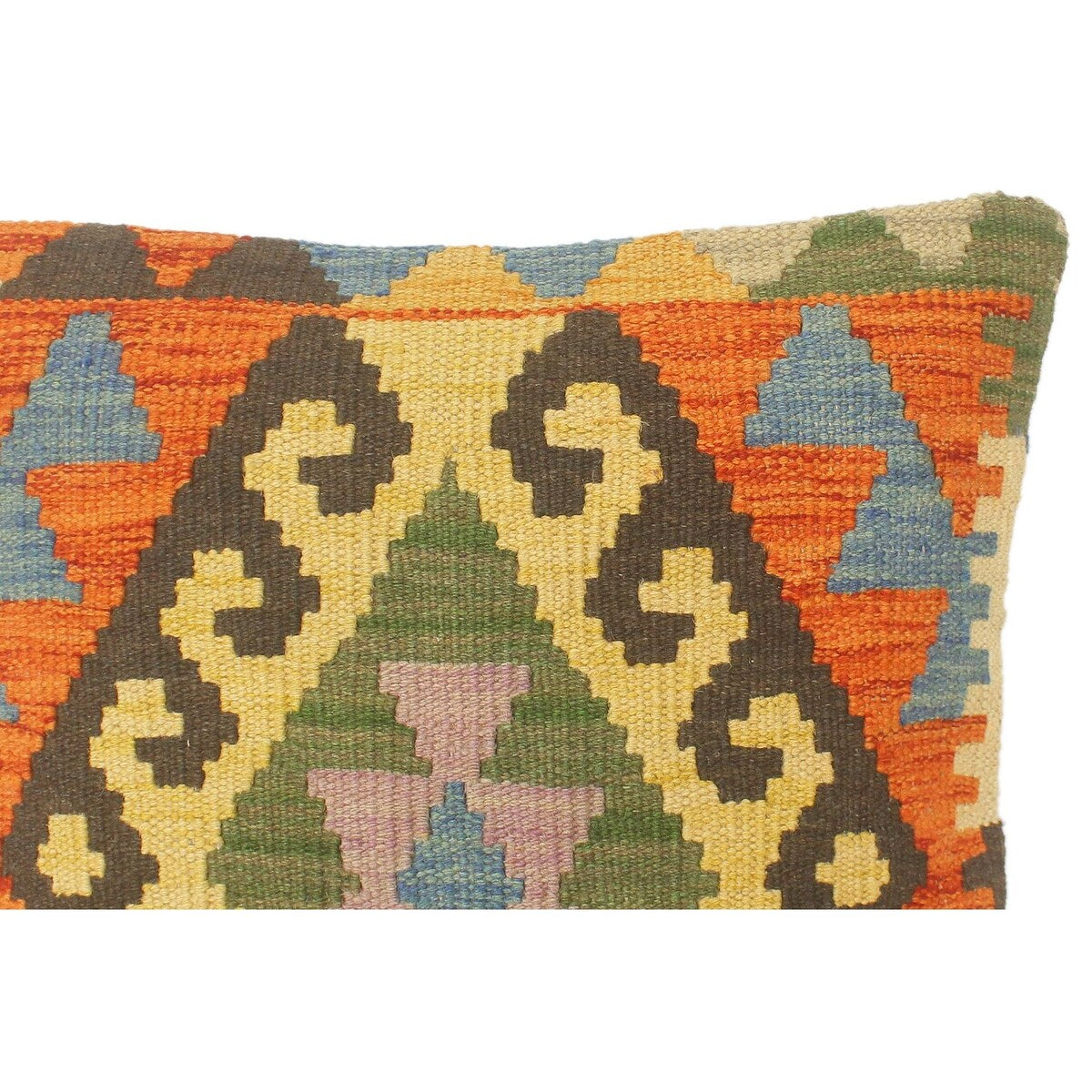 Boho Chic Turkish Castle Hand Woven Kilim Pillow
