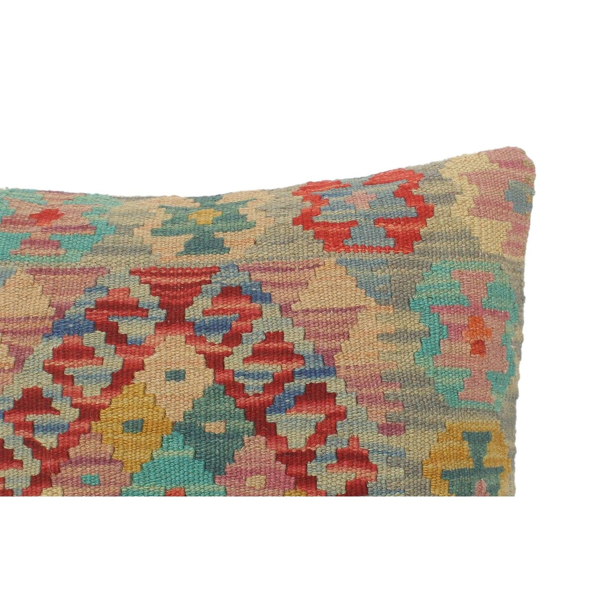 Boho Chic Turkish Stanton Hand Woven Kilim Pillow