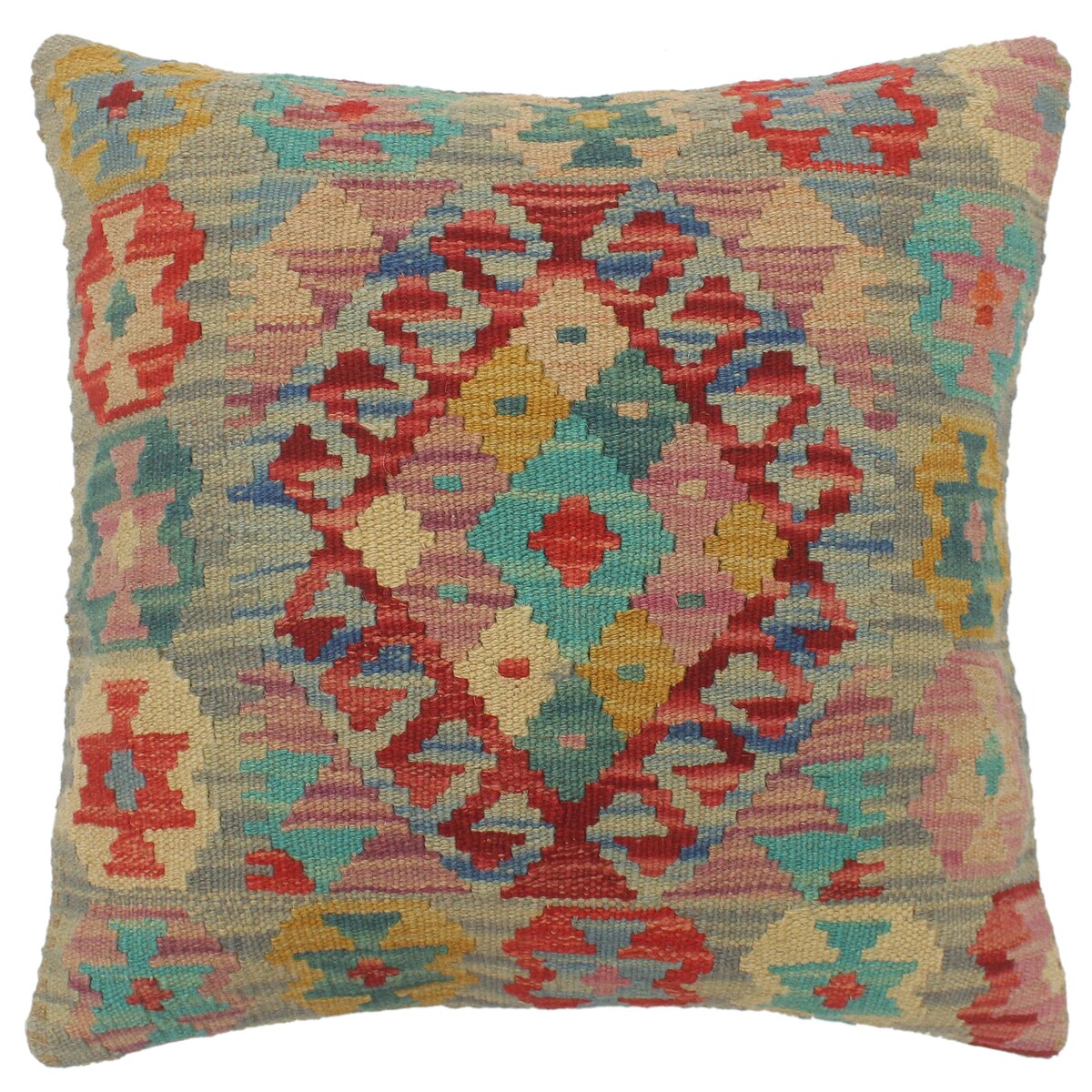 Boho Chic Turkish Stanton Hand Woven Kilim Pillow